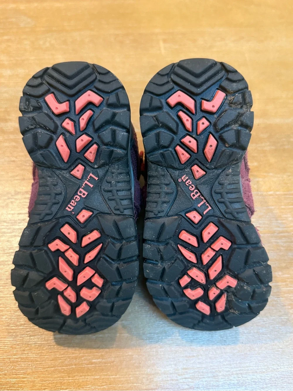 LL Bean Toddlers Trail Model Hikers Waterproof Black Cherry Sz 9